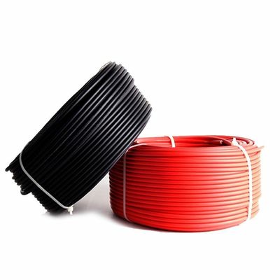 1x6mm2 XLPO XLPE PV Cable Tinned Cooper TUV Approved for Solar Panel Systems UV Protection Heating Colors Red Black