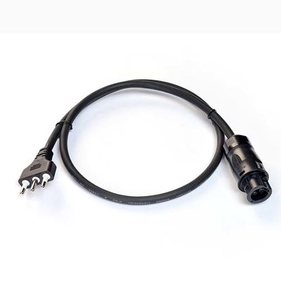 검은색 16awg BC01 및 220v 10m 태양 전지 케이블 IMQ 표준 3 톱니 US 전력 전구 산소 자유 배열 된 나선 구리