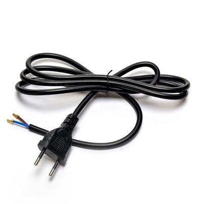 Oxygen Free Bared Stranded Copper Conductor Material 2.5A Brazil 2 Round Pin Plug Power Cords for Household Appliances