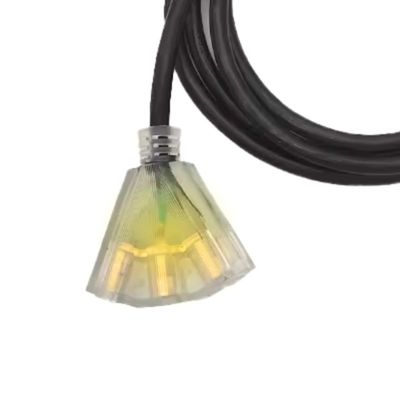 20A/250V SJTW 중형 검은 연장 케이블 3 개의 톱니와 야외 조명 지원 사용자 지정 색상 선택