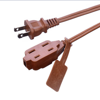 2X16AWG 브라운 단열 보호 ETL 플러그 전원 케이블 연장 케이블 NEMA 남성 끝 타입 ETL 컴플라이언트 ETL 인증