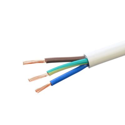 온도 범위 -5C ~ 70C RVV 3 코어 3X0.75mm2 흰색 단열 보호 전기 전원 케이블