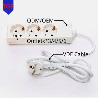 3m 3 Way 유니버설 확장 케이블 및 멀티 플러그 전원 소켓 확장 3 * 0.75 흰색 사용자 정의 옵션