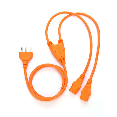 IMQ 인증 컴퓨터 전원 케이블 Y 스플리터 3 핀 플러그와 2 차원 C13 플러그 소켓 WIFI NO Grounding 표준 Grounding