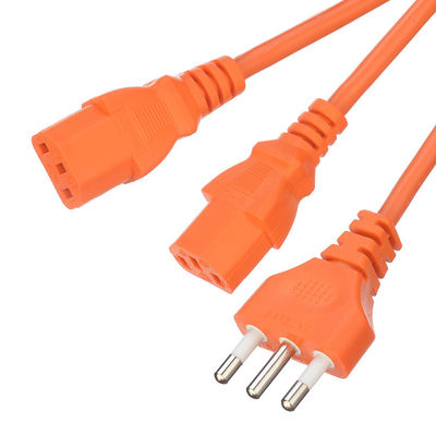IMQ 인증 컴퓨터 전원 케이블 Y 스플리터 3 핀 플러그와 2 차원 C13 플러그 소켓 WIFI NO Grounding 표준 Grounding