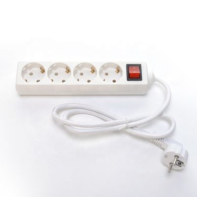 5 밴드 확장 소켓 3x1.5mm2x5m VDE 유연 케이블 전원 스트립 어린이 보호 및 10/16A 등급 전류