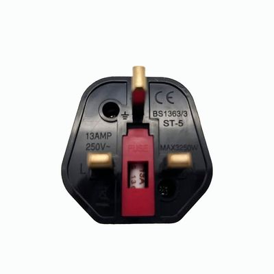 General-Purpose Adapter UK 3 Pin Plug with Fuse to EU Socket 2pin and Earth Contact CE Certified