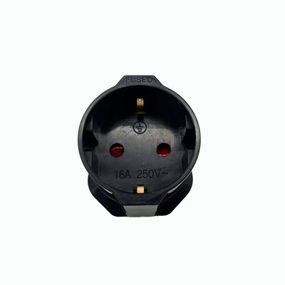 General-Purpose Adapter UK 3 Pin Plug with Fuse to EU Socket 2pin and Earth Contact CE Certified