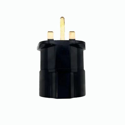 General-Purpose Adapter UK 3 Pin Plug with Fuse to EU Socket 2pin and Earth Contact CE Certified