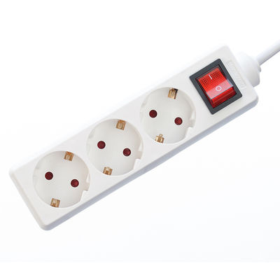 EU 타입 전력 스트립 전압 과잉 보호 3 밴드 확장 케이블 소켓 H03vvh2 f 2x0.75mm2 전력 케이블 및 전기 플러그