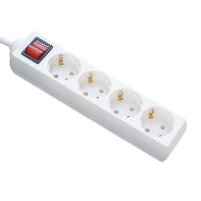 1m 2m 3m 유럽 플러그 어댑터 4 개의 출력 스트립 H05VV-F 3x1.5mm2 전원 케이블 Eu 플러그 16A 전기 플러그