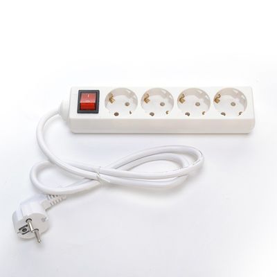 1m 2m 3m 유럽 플러그 어댑터 4 개의 출력 스트립 H05VV-F 3x1.5mm2 전원 케이블 Eu 플러그 16A 전기 플러그