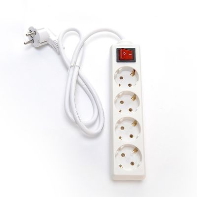 1m 2m 3m 유럽 플러그 어댑터 4 개의 출력 스트립 H05VV-F 3x1.5mm2 전원 케이블 Eu 플러그 16A 전기 플러그