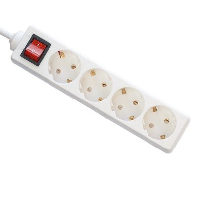 1m 2m 3m 유럽 플러그 어댑터 4 개의 출력 스트립 H05VV-F 3x1.5mm2 전원 케이블 Eu 플러그 16A 전기 플러그