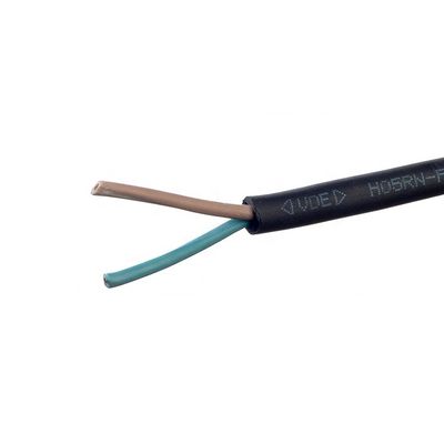 VDE 표준 H05rr f 고무 전력 케이블 2x0.75 가전용 전자기기 -5C ~ 70C 2C X0.75MM2 정상 섹션