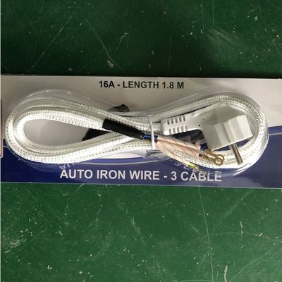 3 Prong Cotton Braided Power Cord Rated Voltage 250v Grounding Standard Grounding for Rice Cooker in Indonesia Market