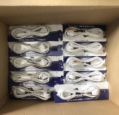 3 Prong Cotton Braided Power Cord Rated Voltage 250v Grounding Standard Grounding for Rice Cooker in Indonesia Market