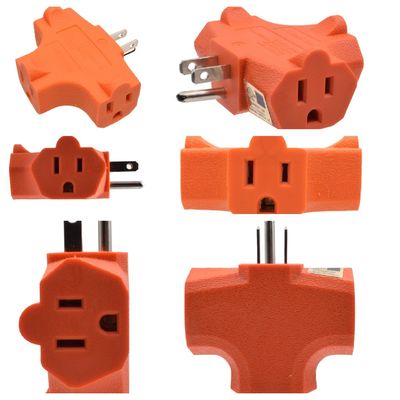 SDK 네트워크 15-AMP 어댑터 3 연결 1 ~ 3 소켓 중량 Nema 5-15p에서 다중 Nema 5-15r 방수 다목적 확장 소켓