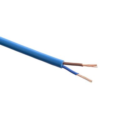 단열된 VDE 표준 블루 300/300V RVV 2*0.75mm 유연 전력 케이블 단열을 가진 두 개의 코어 와이어 구리 전도기