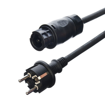 고무 단열 H07RN-F Schuko 플러그 AC 전원 케이블 Betteri BC01 IP68 커넥터 및 태양 전지 패널 인버터
