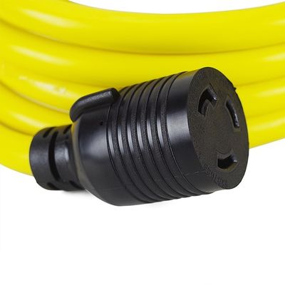 3X16/14/12AWG PVC Inter Locking Series 20 Amp Heavy Duty Nema Kit L5-30p to 5-15p and 5-30r Plug Receptacle Extension Cord
