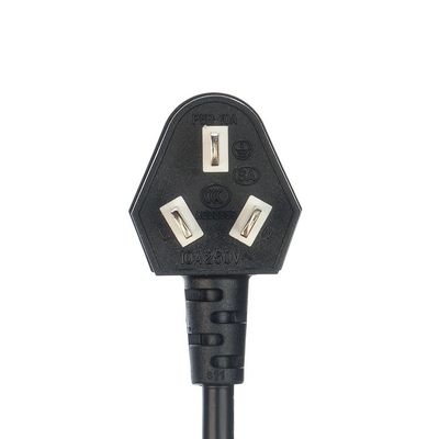 CCC 표준 3 핀 노트북 전원 케이블 Ac 호주 전원 케이블 H05vv-f Au Ac 전원 케이블 16A 250V 맞춤형 검은색