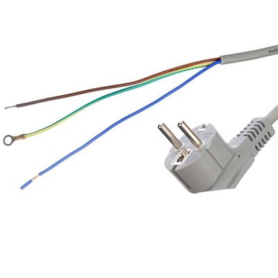 16A 플러그 VDE H05vv-f 3g1.0mm2 와이어 오픈 엔딩으로 벗겨진 사용자 정의 AC 컴퓨터 전원 유로 코드 최고의 환영 패션