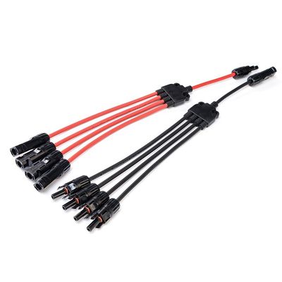 구리 선도자 PVC 단열 Y형 태양 전지 패널 분기 연결 장치 분기 4 대 1 태양 전지 패널 및 태양 전지 패널