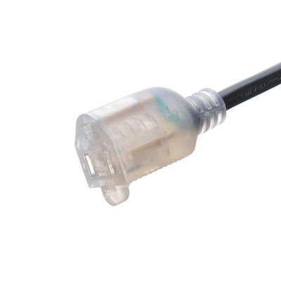 날씨에 저항하는 PVC 재료 전력 전구 ETL NEMA 5-15 8/10/12 AWG 조명 검은 확장 전구 1 점포 페스티벌 야드