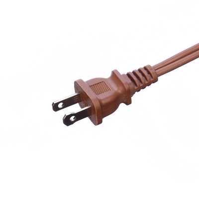 18AWG ETL 패러렐 와이어 AC 전원 전선 스위치 및 소켓 확장 전선 브라운 ETL 표준 PVC 재킷 USA 2 프롱
