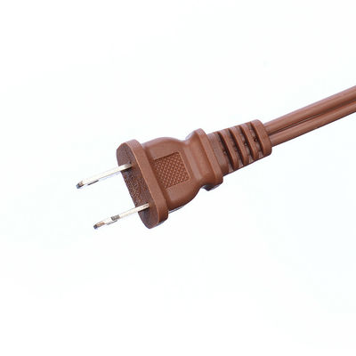18AWG ETL 패러렐 와이어 AC 전원 전선 스위치 및 소켓 확장 전선 브라운 ETL 표준 PVC 재킷 USA 2 프롱