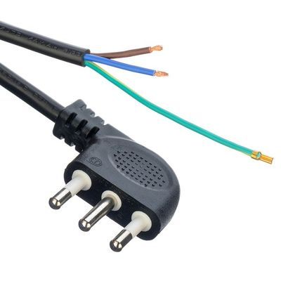 16A IEC 60320 C13 클로버 커넥터 블랙 이탈리아 표준 H05VV-F 3x0.75MM2 연장 케이블 가이드 표준 가이드