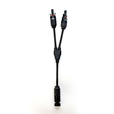 PVC 단열 태양 전지 패널 와이어 Y 타입 태양 전지 PV 지점 케이블 PV004 커넥터 및 온도 범위 -40C ~ 90C