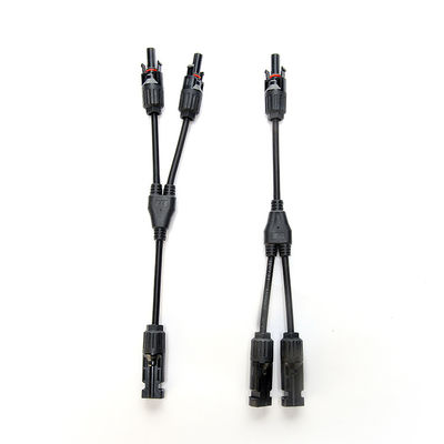 PVC 단열 태양 전지 패널 와이어 Y 타입 태양 전지 PV 지점 케이블 PV004 커넥터 및 온도 범위 -40C ~ 90C