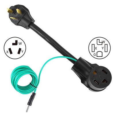 1 출구 1FT NEMA 10-30P ~ 14-30R 건조기 어댑터 30A 250V SJTW 10AWG 3C 3 Prong ~ 4 Prong 건조기 플러그 어댑터
