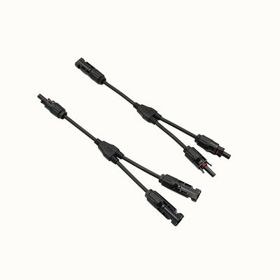 단열된 TUV 승인 1x4mm2 틴 쿠퍼 XLPO XLPE PV 태양 전지 케이블 Y 스플리터 1 ~ 3 PV004 커넥터 UV 보호