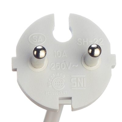 Top Rated SNI Standard 10A 2 Pin Prong H05vvh2 f 2x0.75mm2 AC Power Cable for Your Home Kitchen Appliances