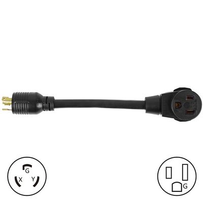 NEMA L6-30P 남성에서 6-50R 여성 30Amp에서 50Amp 용접기 및 고전력 장비용 중량 확장 케이블