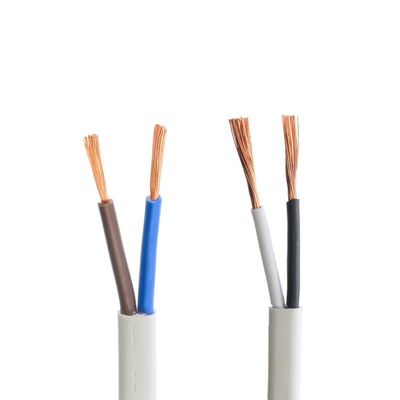 300/300V 등급 VDE 승인 2 코어 2x16/0.2mm H03VVH2-F 산소 없는 구리 슬림 플렉서블 전원 케이블 LED 평면 케이블