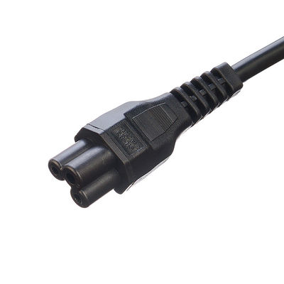Commercial 3 Pin 16A Plug C5 Clover Connector Black Italia Standard Extension Cord Leads IMQ Power Cord H05vv-f 3g 0.75mm2