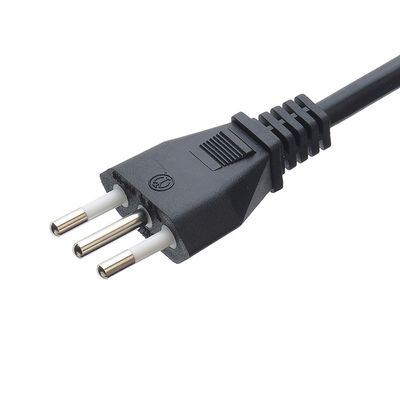 Commercial 3 Pin 16A Plug C5 Clover Connector Black Italia Standard Extension Cord Leads IMQ Power Cord H05vv-f 3g 0.75mm2