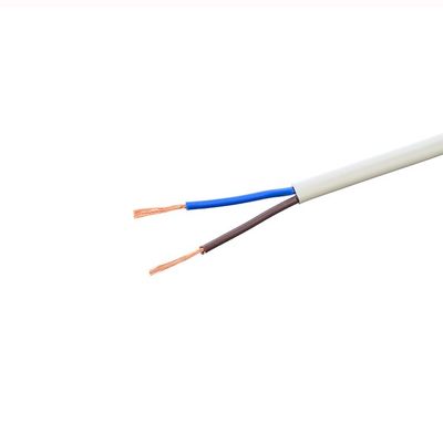 VDE 평면 H05VVH2-F 300/500V 가옥용 가전용 전기 전원 케이블을 위한 유연 2 코어 와이어 구리 선도자 흰색