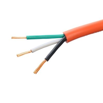 RVV 3 코어 3X0.75mm2 오렌지 플렉서블 전원 스트립 코드 컴퓨터 배선 전기 전력 케이블 껍질 PVC 폴리바이닐 클로라이드