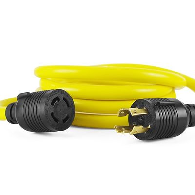 30 Amp 15FT 10 Gauge 순수 구리 STW 와이어 ETL 목록 4 Prong L14-30P L14-30R RV 및 캠퍼용 발전기 연장 케이블