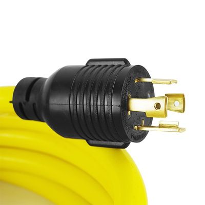 30 Amp 15FT 10 Gauge 순수 구리 STW 와이어 ETL 목록 4 Prong L14-30P L14-30R RV 및 캠퍼용 발전기 연장 케이블