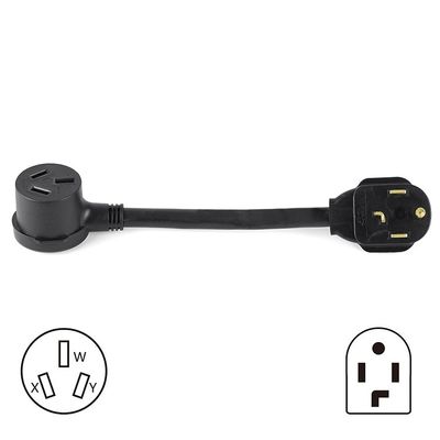 견고한 NEMA 10-50P ~ 14-30R 3 프론그 ~ 4 프론그 50Amp ~ 30Amp 120V / 240V 웨일더 드라이어 RV 캠퍼 발전기용 RV 확장 전력 전선