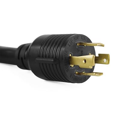 블루 4 프롱 50 ~ 30 Amp NEMA L14-30P EV 캠퍼를위한 NEMA 14-50R 여성 RV 발전기 어댑터 코드에 남성 플러그를 잠그고