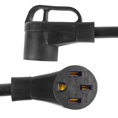 블루 4 프롱 50 ~ 30 Amp NEMA L14-30P EV 캠퍼를위한 NEMA 14-50R 여성 RV 발전기 어댑터 코드에 남성 플러그를 잠그고