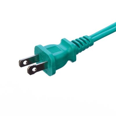 녹색 PVC 재킷 재료 SPT-2 14/2 AWG 6FT/12FT 2 프론그 전원 스트립 및 안전 캡 커버