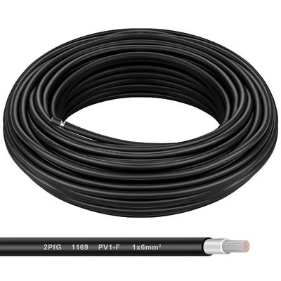 낮은 전압 태양 전지 케이블 태양 전지 케이블 프로젝트용 PVC 단열 캔드 구리 선도자 4.0mm